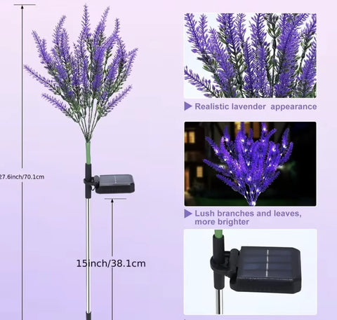 Set 4 x Lampa Decorativa de Gradina Lavanda