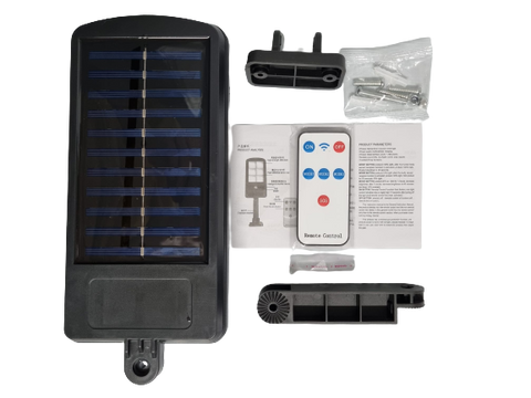 Pachet 4 x Lampa Solara de Perete cu 96 LED-uri COB, 3 Moduri de Functionare, Telecomanda, Senzor de Miscare si Lumina + CADOU