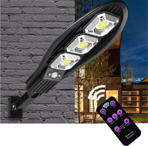 Set 2x Lampa Solara Stradala SKY 200W, Senzor de miscare, Senzor de lumina cu Telecomanda + Cadou Surpriza