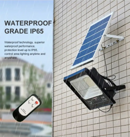 Set 2x Proiector LED Jortan cu panou solar 200w si telecomanda, IP66 + Cadou Surpriza