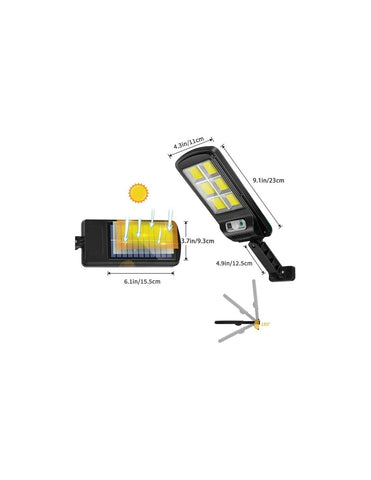 Set 4 x Lampa solara 6 Cadrane Jortan , cu incarcare solara, 96 LED-uri COB, telecomanda + Cadou Surpriza