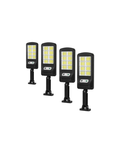 Set 4 x Lampa solara 6 Cadrane Jortan , cu incarcare solara, 96 LED-uri COB, telecomanda + Cadou Surpriza