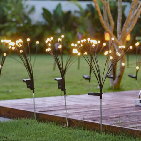 Black Friday - Set 4 x Lampa Solara Magia Licuricilor , Decoratiune de Gradina, LED, Lumina Calda