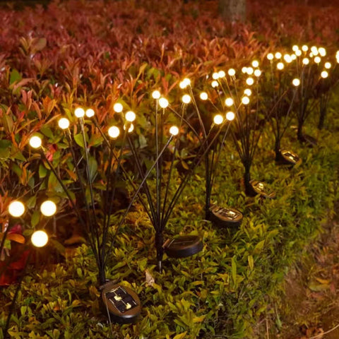 Black Friday - Set 8 x Lampa Solara Magia Licuricilor , Decoratiune de Gradina, LED, Lumina Calda