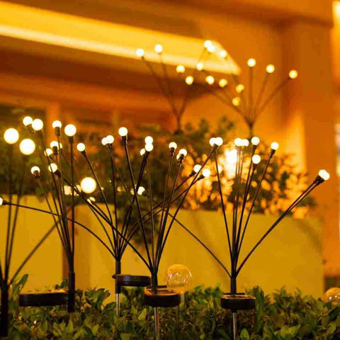 Black Friday - Set 4 x Lampa Solara Magia Licuricilor , Decoratiune de Gradina, LED, Lumina Calda