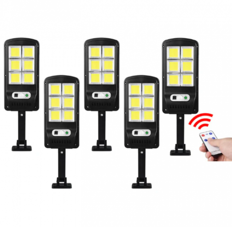 Black Friday - Set 5 Lampi cu Incarcare Solara prin Inductie 160 LED-uri COB, telecomanda + cadou surpriza