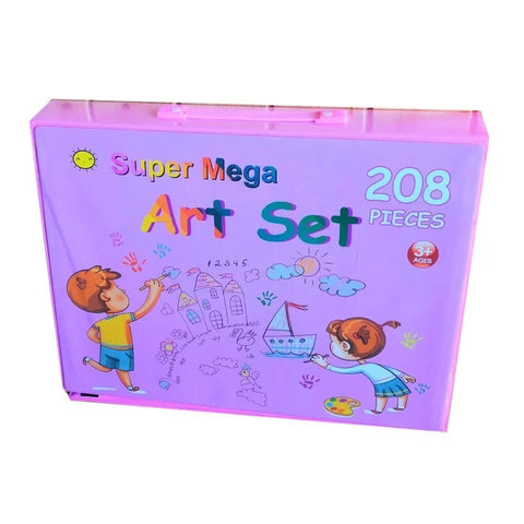 Set Artistic Desen și Pictură pentru Copii, Servietă cu Instrumente Complete 168pcs sau 208pcs