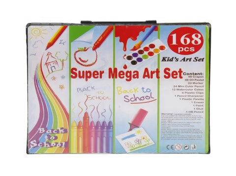 Set Artistic Desen și Pictură pentru Copii, Servietă cu Instrumente Complete 168pcs sau 208pcs