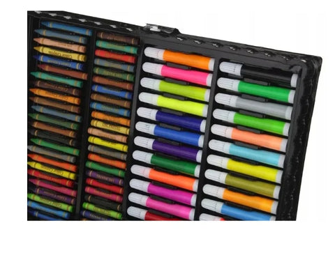 Set Artistic Desen și Pictură pentru Copii, Servietă cu Instrumente Complete 168pcs sau 208pcs
