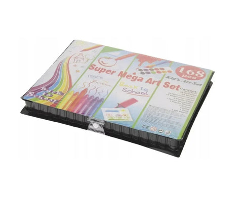 Set Artistic Desen și Pictură pentru Copii, Servietă cu Instrumente Complete 168pcs sau 208pcs