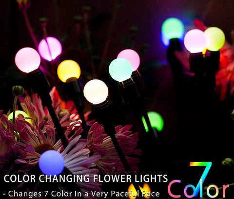 Black Friday - Set de 8 Lămpi Solare de Grădină cu Licurici Multicolor/Alb Cald – Eleganță și Magie în Spațiul Exterior