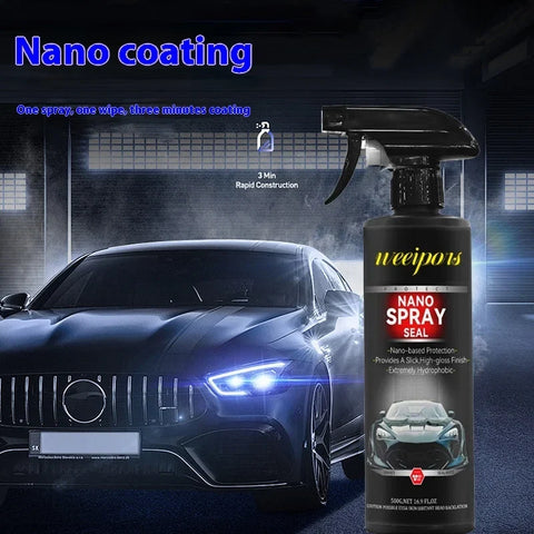 Spray Nano Ceară Auto pentru Luciu și Protecția Caroseriei, 437 ml – 1+1 Cadou