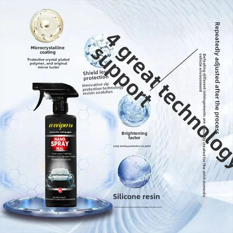 Spray Nano Ceară Auto pentru Luciu și Protecția Caroseriei, 437 ml – 1+1 Cadou
